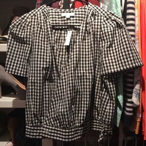 Plaid madewell wrap top